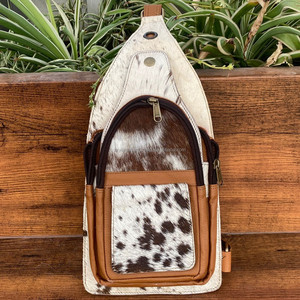 Custom Cowhide Minimalist High Quality Portable Women Chest <b>Bag</b> Genuine Leather Zipper New Fashion Business <b>Shoulder</b> <b>Bag</b> for <b>Men</b> - Product Image 2