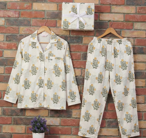 Nouvel Arrivage Ensemble de Pyjama d'Été pour Femme en Coton 100% Imprimé au Bloc Thermique, Simple, Sexy, Doux, Léger, Confortable et Réversible - Product Image 3