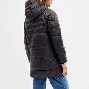 Veste matelassée réversible en laine pour femme, nouvelle mode, streetwear d'extérieur, manteau long à capuche, épaisse pour l'hiver - Product Image 2