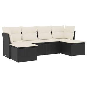 Conjunto de Sofás Modulares Grandes de Ratán PE Negro para Jardín, Elegante Colección de Muebles para Exteriores - Product Image 2