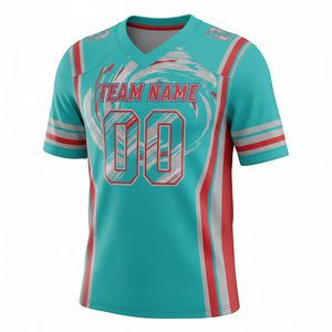 เสื้อฟุตบอลพิมพ์ลายแบบซับลิเมชั่น ระบายเหงื่อได้ดี แขนสั้น ทรงปกติ สำหรับผู้ใหญ่ ชื่อทีม 00 โพลีเอสเตอร์ 100% คอวี ปรับแต่งได้ - Product Image 5