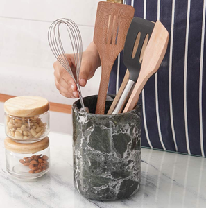 Large Capacity Natural Unique Design Marble Spoon Holder For kitchen Countertop Storage Organizer Spoon Holder - Product Image 4