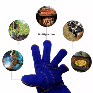 Wholesale Double Palm Cowhide Leather <b>Gloves</b> Industrial Labor Safety Welding Cycling Casual Sports Daily Outdoor <b>Touchscreen</b> - Product Image 2