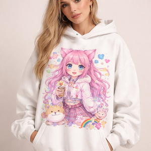 Sweat à capuche personnalisé imprimé DTF numérique respirant en polaire pour l'hiver, style streetwear, épaules tombantes, toutes saisons, faible MOQ - Product Image 3