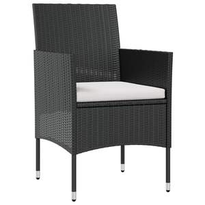 Conjunto de Muebles de Jardín de Ratán PE Negro con Acero con Recubrimiento en Polvo y Vidrio, Muebles de Exterior Premium - Product Image 6