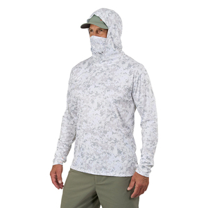 Hoodie de pêche léger pour homme à prix réduit, 100 % polyester, avec cache-cou, protection solaire UPF 50+, manches longues, antibactérien - Product Image 5