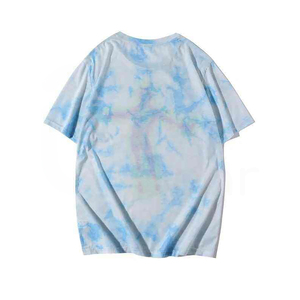 Men's <b>Tie</b>-Dye Short Sleeve O-Neck T-Shirt Casual <b>Knitted</b> Oversized Character Pattern Front Print Regular Fit 100% Cotton Jersey - Product Image 2