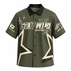 Chemise de mécanicien en coton en gros, impression de logo personnalisé, respirante, uniforme d'atelier automobile, chemise de mécanicien à manches courtes pour hommes - Product Image 1