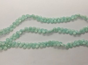 Natural Amazonite Faceted Heart Shape 6MM 7MM Gemstone Briolette <b>Loose</b> <b>Beads</b> For Jewelry Making Crafts Wholesale Bulk Supply - Product Image 3