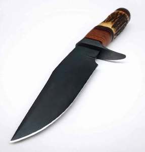 Outil de terrain extérieur artisanal en acier au carbone avec manche en cuir superposé en bois de cerf - Product Image 6