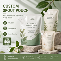 Emballage personnalisé écologique et recyclable pour détergent liquide, imprimé flexo, refermable, laminé, en sachet Doypack, pour savon à vaisselle, en plastique, avec support
