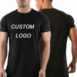 Custom Logo <b>Men's</b> <b>Black</b> Short Sleeve Quick Dry <b>Slim</b> <b>Fit</b> T-<b>Shirt</b> Jersey O-Neck Casual Design Custom Heat Transfer Printing OEM - Product Image 1