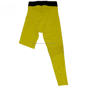 Mallas de compresión de una pierna para hombre, cintura elástica, estampadas, transpirables, ajuste de compresión - Product Image 5