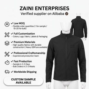 Chaqueta Softshell Premium de 220 Gramos, Poliéster Sólido, Casual, Otoñal, Ecológica, Resistente al Viento, Transpirable, Color Gris Carbón, con Capucha, OEM ODM - Product Image 1