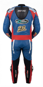 Combinaison de course premium Zuzuki pour homme, 1 pièce, en cuir de vache véritable/cuir de kangourou, style MotoCP, combinaison de course sur circuit, niveau de protection 2 - Product Image 2