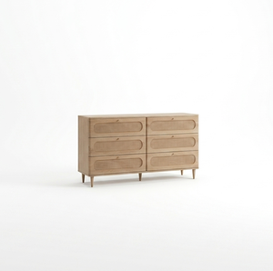 Sora Teak, Muebles de Salón Ecológicos de Madera Maciza, Líneas Limpias, Textura Natural Cálida, Amplio Espacio de Almacenamiento, Diseño Moderno y Minimalista para Dormitorio - Product Image 1