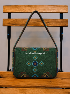 Bolso de Moda con Cuentas Geométricas Artesanales, Bolso de Hombro Bohemio para Mujer |   Bolso Bordado a Mano |   Diseño de Logotipo Personalizado |   Artesanías - Product Image 2