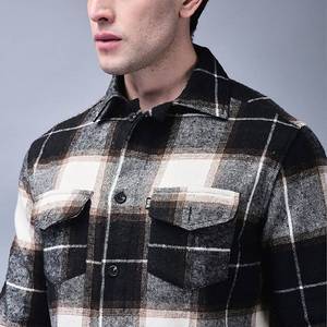 Camisa informal de manga larga tejida y holgada para hombre, camisa de moda cómoda, transpirable y ligera con botones para hombre - Product Image 3