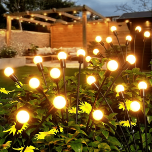 Set di 6 Luci Solari da Giardino a Forma di Lucciola, Impermeabili IP4X, Corpo in ABS, Oscillanti al Vento, Lampade da Esterno per Cortili, Certificate ROHS - Product Image 4