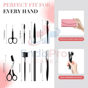 Kit de pinces à sourcils pour soins personnels, contrôle facile, en métal durable, pour usage quotidien - Product Image 2
