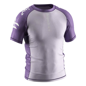 Custom Short Sleeve <b>Surf</b> Logo Mma Bjj Compression Shirt Sublimated Jiu Jitsu Rashguards Design Your Own Custom Rash Guard - Product Image 1