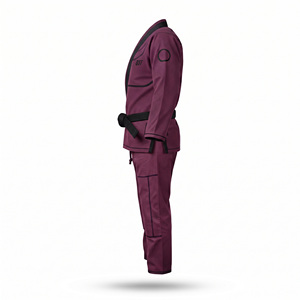 Kimono de Jiu Jitsu Brasileño QST Color Granate, Uniforme Premium de BJJ, Traje con Cinturón para Entrenamiento de Artes Marciales, 100% Algodón Transpirable - Product Image 4