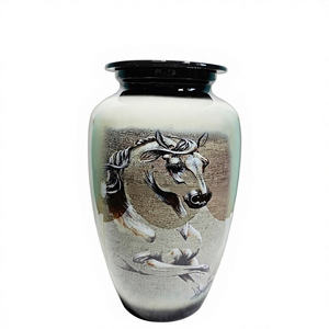 Urna de cremación de aluminio personalizada al por mayor para cenizas de mascotas, urna de cenizas de metal para adultos y mascotas para suministros funerarios - Product Image 1