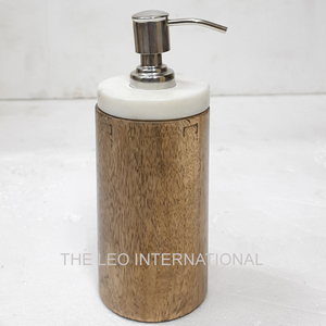 Support à bouteilles en bois naturel, parfait pour le shampoing, l'après-shampoing et l'organisation de la salle de bain, fabriqué à la main en Inde - Product Image 3