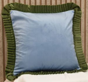 Elegant Velvet Ruffle Cushion Cover Solid Color Decorative <b>Throw</b> <b>Pillow</b> Cover Wholesale Home Decor Sofa Couch Cushion Supplier - Product Image 3