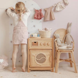 Machine à laver en rotin, jeu d'imitation, meilleur prix, jouets pour enfants et enfants, mini lave-linge - Product Image 6