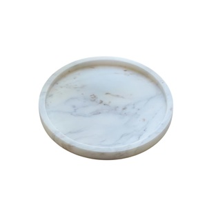 Bandeja Rectangular de Mármol Blanco Natural de la Mejor Calidad, Organizador Decorativo Hecho a Mano para Baño, Cocina y Accesorios - Product Image 5