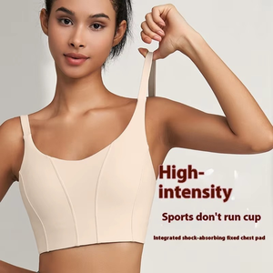 Sujetador Deportivo Ecológico de Alta Sujeción Ajustable para Mujer, Talla Grande, Secado Rápido, Tejido Transpirable, Antibacteriano, Decoración de Cristal - Product Image 3