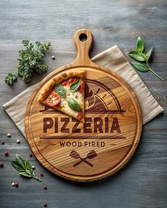 Wooden Pizza Board For Wedding <b>Catering</b> Events Restaurant Kitchen Food Serving And Presentation Accessories - Product Image 4