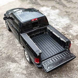 Tapis de protection de benne 5D sur mesure en TPE pour Dodge Ram 1500, benne courte 5,7 pieds, avec Rambox, noir - Product Image 5