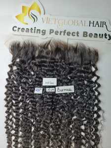 13x4 HD encaje frontal birmano rizado color natural extensiones de cabello humano de la fábrica de Vietnam - Product Image 4