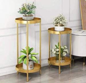 Soporte decorativo de metal para macetas, para interior y exterior, soporte para macetas, para balcón, jardín, decoración del hogar, moderno, de lujo, resistente al óxido, premium - Product Image 5