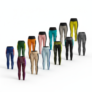 Custom Solid Plain Color Fitness Leggings Stretch Yoga Tummy Control Workout Running Gym Compression <b>Tights</b> Custom Logo Leggings - Product Image 1