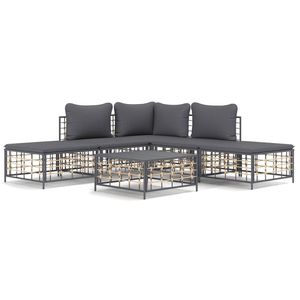 Ensemble de salon de jardin gris anthracite foncé - Product Image 2