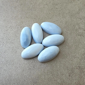 Natural Blue Opal Cabochon Big Oval Shape Calibrated Flat Back Loose Gemstone All Sizes Available - Product Image 2
