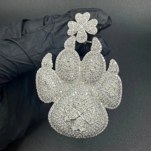 Pendentif unisexe en diamant plaqué or rose en argent sterling S925, taille brillante, certifié IGI, style HipHop, vente chaude - Product Image 1