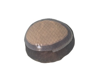 Couleur du modèle Silk Pro #   Perruque toupet 4 Remy en cheveux humains pour hommes avec patchs capillaires et insertion sans aiguille - Product Image 6