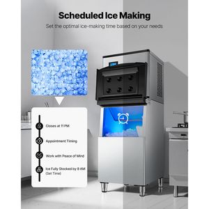 Attrezzatura per Cucine Commerciali: Macchina per Ghiaccio Industriale in Acciaio Inox da 22 Pollici, 500 Libbre/24 Ore, Autopulente, Produzione Programmata - Product Image 6