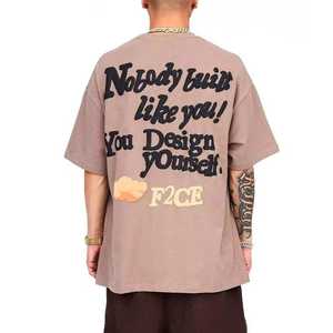 Camiseta Clásica Redonda de Cuello Redondo de Algodón Oversize para Hombre al por Mayor, Camisetas Personalizadas con Diseño Gráfico y Logotipo Estampado para Hombre - Product Image 2