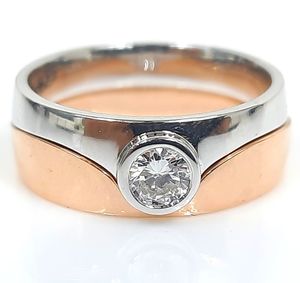 แหวนเพชรธรรมชาติ Djewels ทอง 14K แบบหนามเตย ทรงบริลเลียนต์ รับรองโดย IGI หรูหราสำหรับผู้หญิง ราคาขายส่ง - Product Image 3