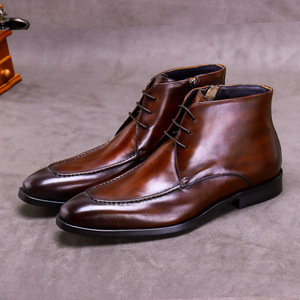 Botas Chelsea de Punta Cuadrada para Hombre, Botas de Vestir Ligeras con Forro de PU, Botas de Negocios para Otoño e Invierno - Product Image 3