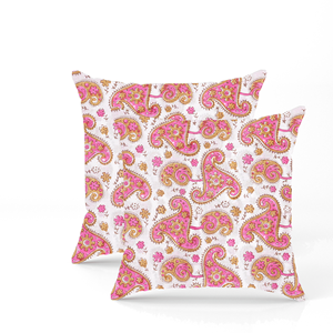 ปลอกหมอนผ้าฝ้ายพิมพ์ลายด้วยมือ งานแฮนด์เมดจากอินเดีย ปลอกหมอนอิงตกแต่งลายดอกไม้ ของตกแต่งบ้านแบบดั้งเดิม ขายส่ง - Product Image 1