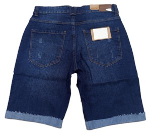 Short en denim Oxford Hip Hop pour homme, 100% fibre de bambou, séchage rapide, fermeture éclair - Product Image 5