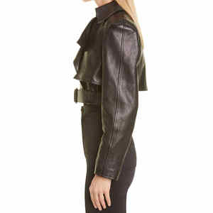 Veste en cuir de fourrure de renard de haute qualité pour femmes, nouveau design tendance, doublure en polyester, manches longues, fermeture éclair, automne hiver 2026 - Product Image 5