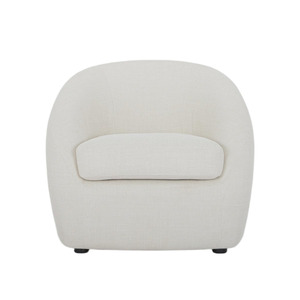 Sillón Giratorio de Lujo Nórdico para Sala de Estar, Sillón Individual Blanco con Tapicería de Terciopelo - Product Image 4