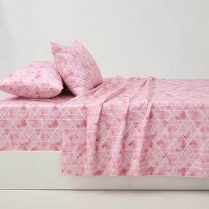 Parure de lit et 2 taies d'oreiller Bloomingdale, imprimé géométrique, 100% coton, 150 fils/cm², qualité A, toutes saisons - Product Image 1